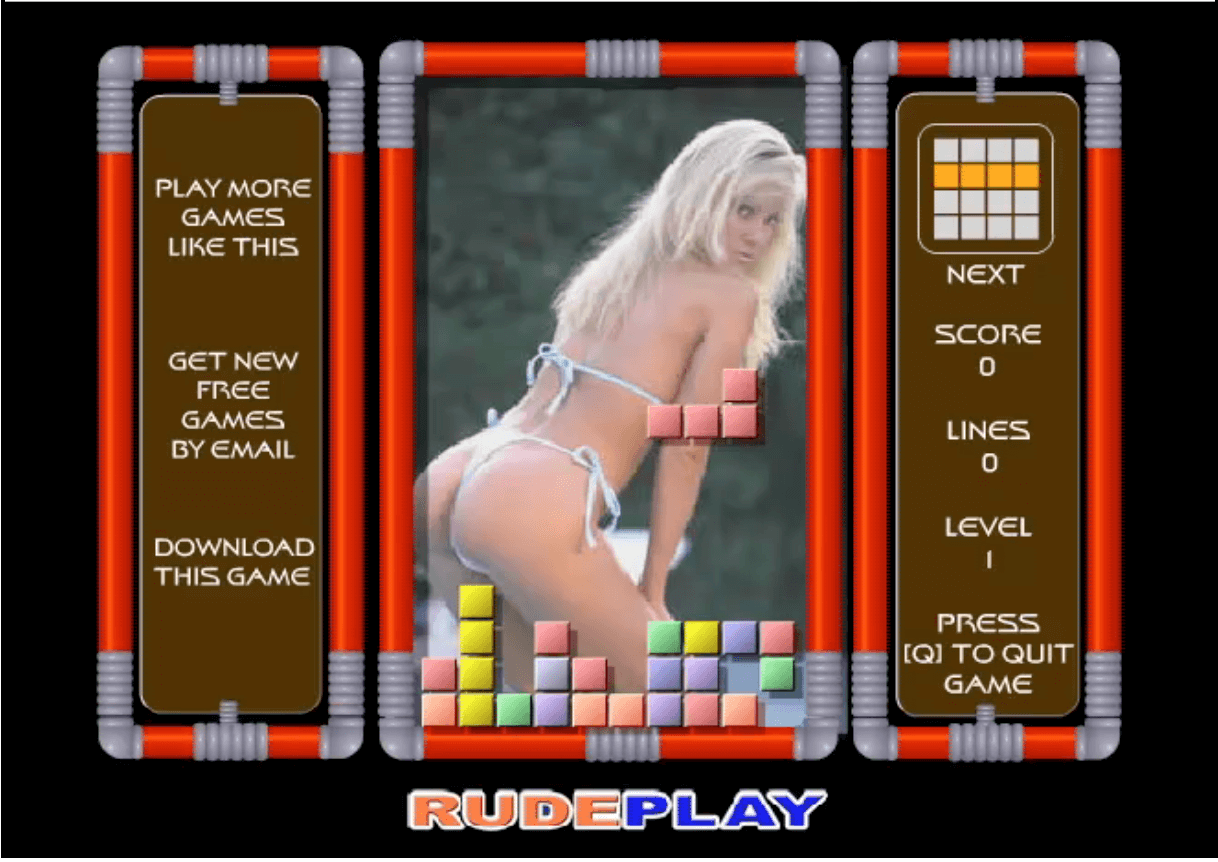 Topless Tetris images and screenshots Sex Game